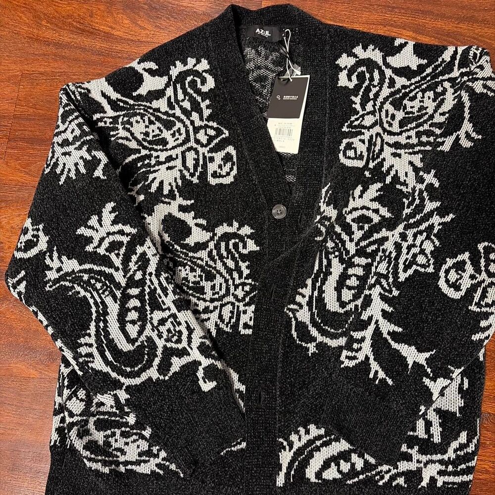 Moussy Men's Black and Grey Cardigan